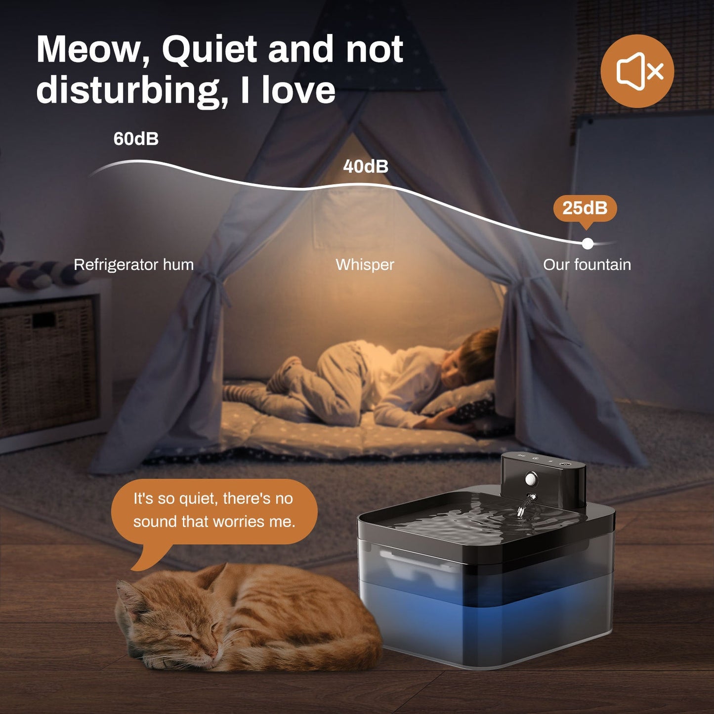 Pet cat water dispenser 2.2L large capacity infrared wireless induction automatic water drinking artifact