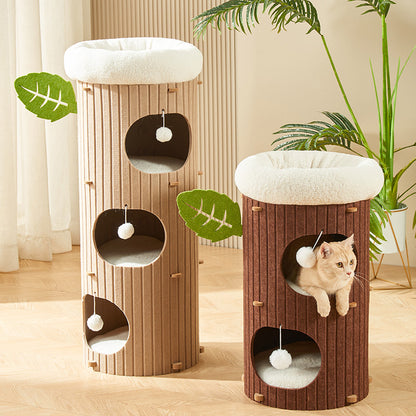 Multi-layer cat climbing frame, cat bed, cat scratching board, felt
