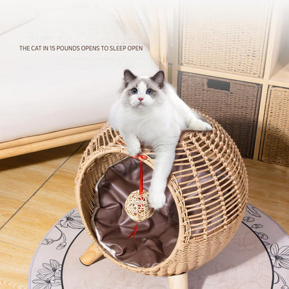 Cat bed semi-enclosed cat bed winter warm pet bed puppy dog bed ins style cat cage cat climbing frame