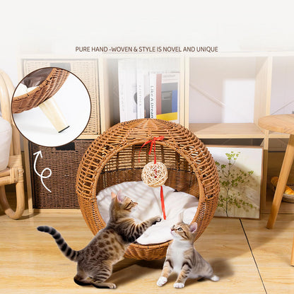 Cat bed semi-enclosed cat bed winter warm pet bed puppy dog bed ins style cat cage cat climbing frame