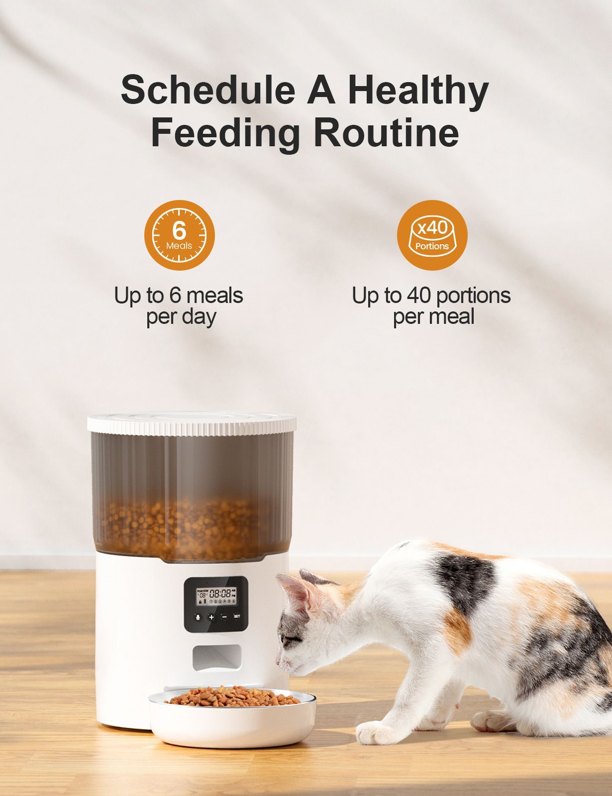 Feeder transparent grain storage bin feeder pet smart feeder