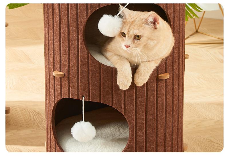 Multi-layer cat climbing frame, cat bed, cat scratching board, felt