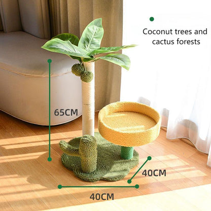 Cat climbing frame, cat bed, integrated cat jumping platform, cat tree, sisal cat scratching post, cat scratching board, cat toy