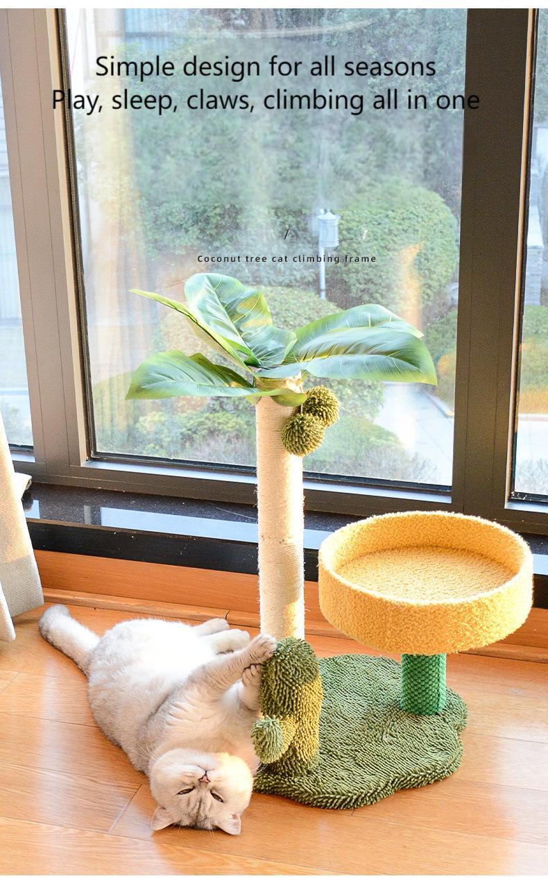 Cat climbing frame, cat bed, integrated cat jumping platform, cat tree, sisal cat scratching post, cat scratching board, cat toy