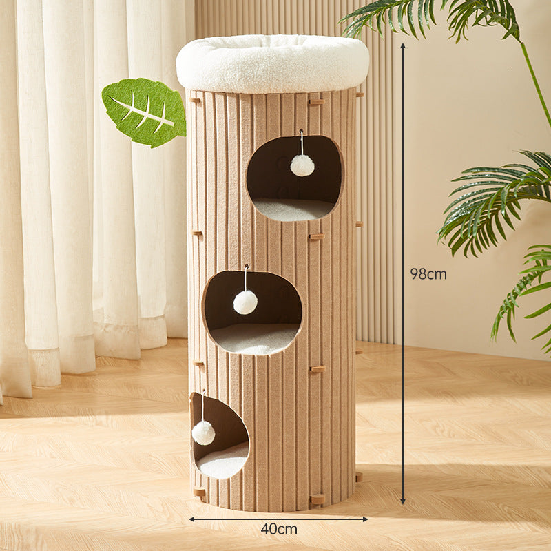 Multi-layer cat climbing frame, cat bed, cat scratching board, felt