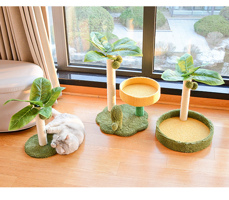 Cat climbing frame, cat bed, integrated cat jumping platform, cat tree, sisal cat scratching post, cat scratching board, cat toy