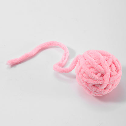 Cat toy ball plush bell ball cat toy pet bite-resistant interactive wool cat toy ball