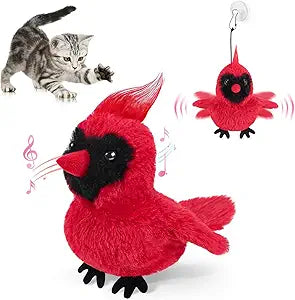 Electric cute simulated bird doll cat toy