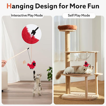 Electric cute simulated bird doll cat toy