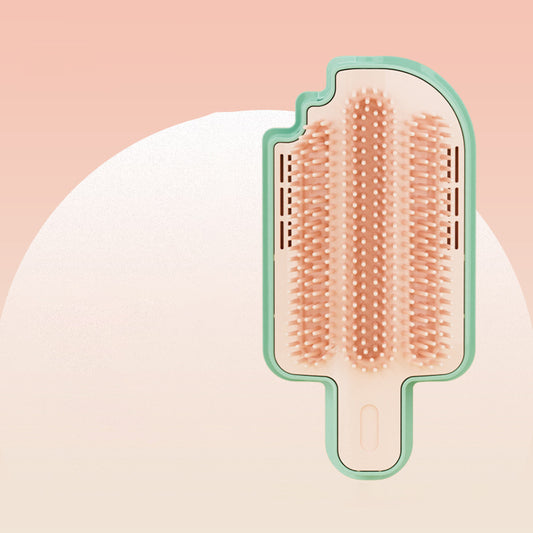 New self-service cat hair brushing tool, self-adhesive corner hair brushing comb, ice cream hair brush with catnip cat toy